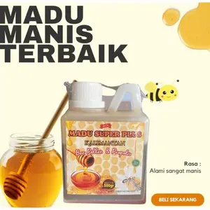 Madu Super KALIMANTAN 500 gram Plus bee pollen dan propolis Honey Syrup