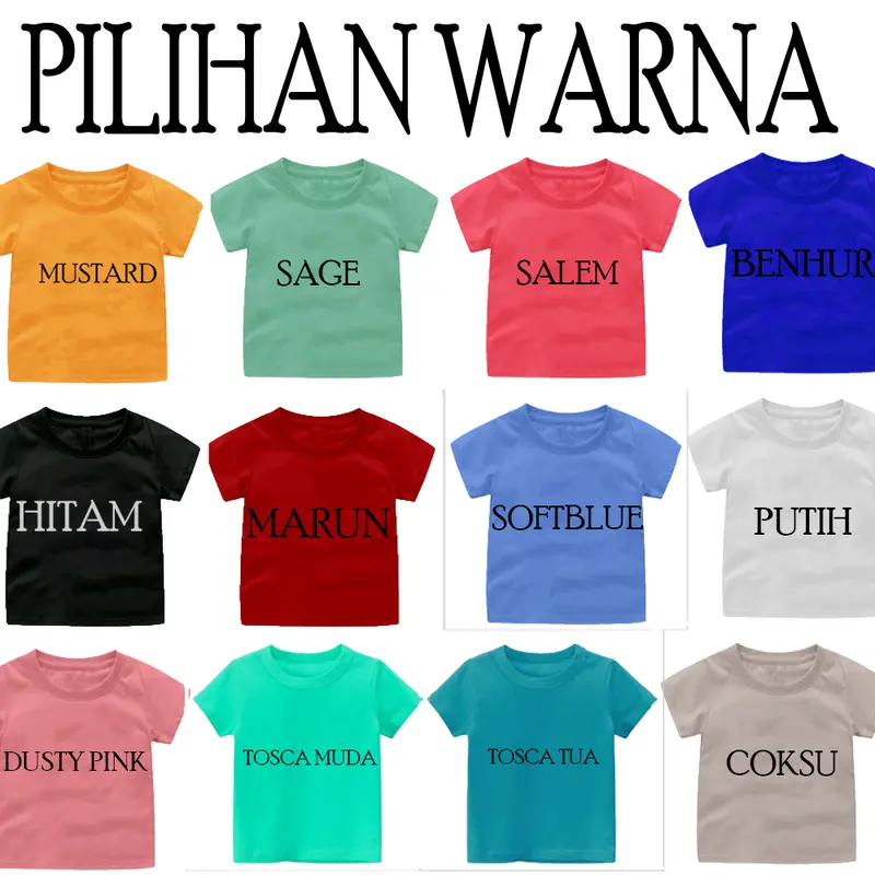 3PCS KAOS POLOS ANAK ANAK HANYA 30K BISA UNISEX BISA COD Fashion 2