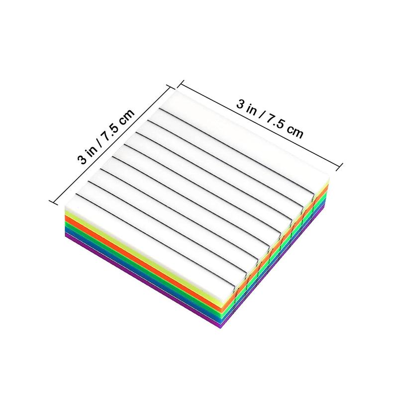 4 Pads Transparent Sticky Note, Size 3x3 Inch Lined Translucent Paper 50 Sheets Per Pad 2