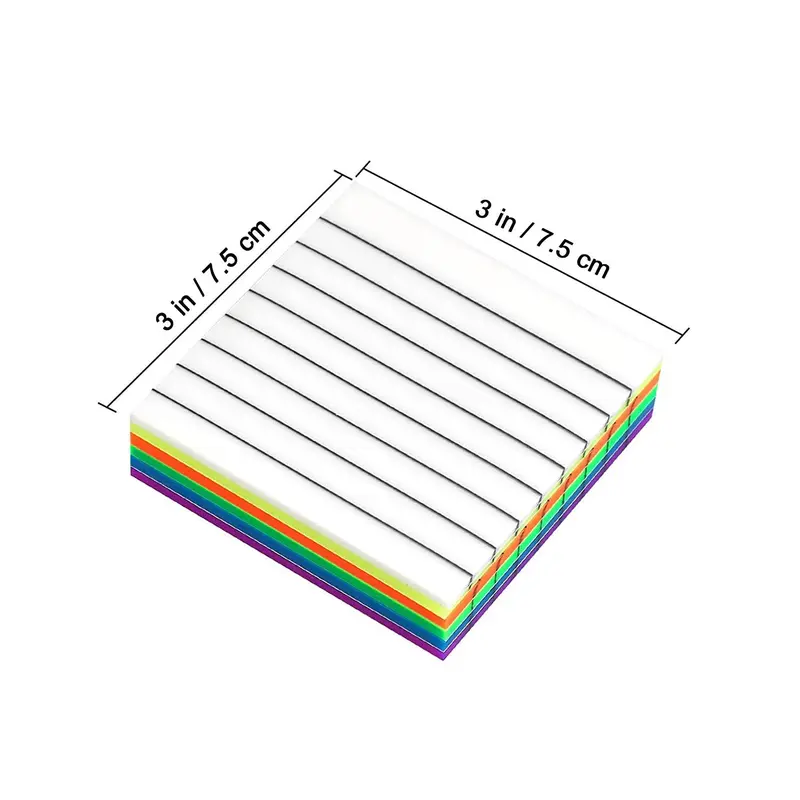 4 Pads Transparent Sticky Note, Size 3x3 Inch Lined Translucent Paper 50 Sheets Per Pad 2