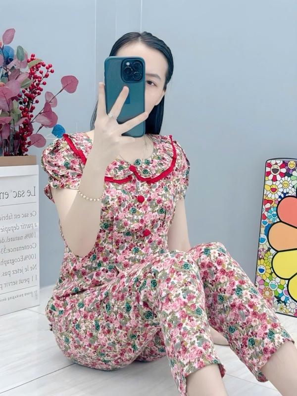 Product Introduction of [Quần Dài Tay Ngắn] Lụa Mango Cổ Bèo size 50-75 ký 5