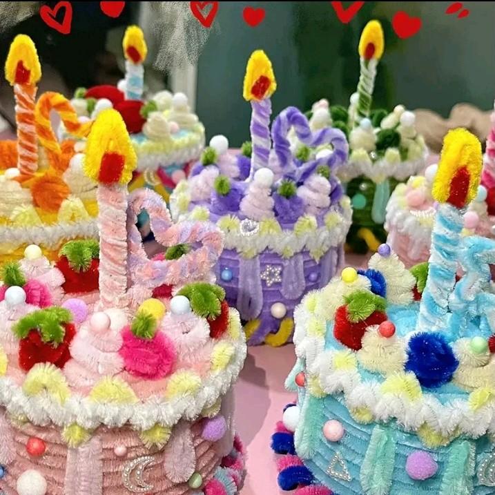 SET NGUYÊN LIỆU  HỘP BÍ MẬT TẠO HÌNH BÁNH KEM BẰNG KẼM NHUNG LOẠI 1 - DIY/ HANDMADE 7