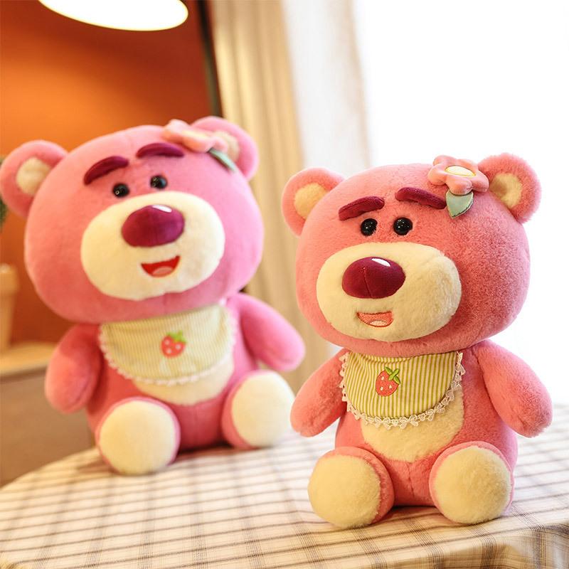  Gấu Bông Gấu Dâu Đeo Yếm cute dễ thương hàng mini cao cấp Thú Bông Thú Nhồi Bông Toy Đồ Chơi Phát Nhạc 
