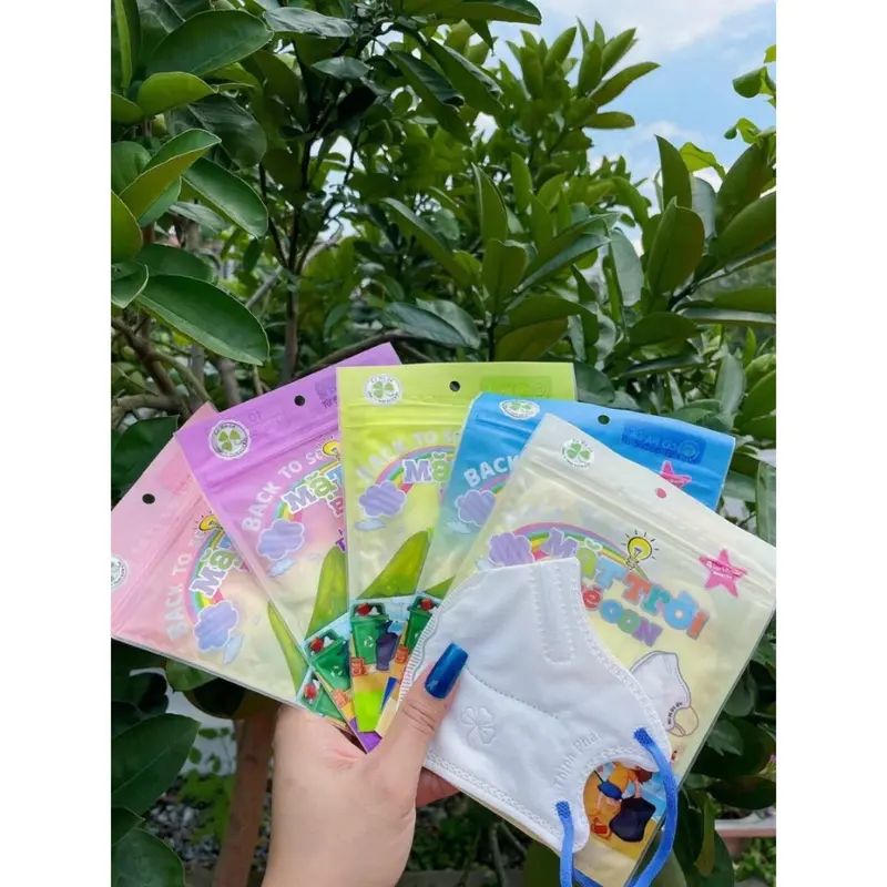 Giá sỉ combo 50 chiếc khẩu trang cho bé 5-12 tuổi nhiều họa tiết siêu xinh 3