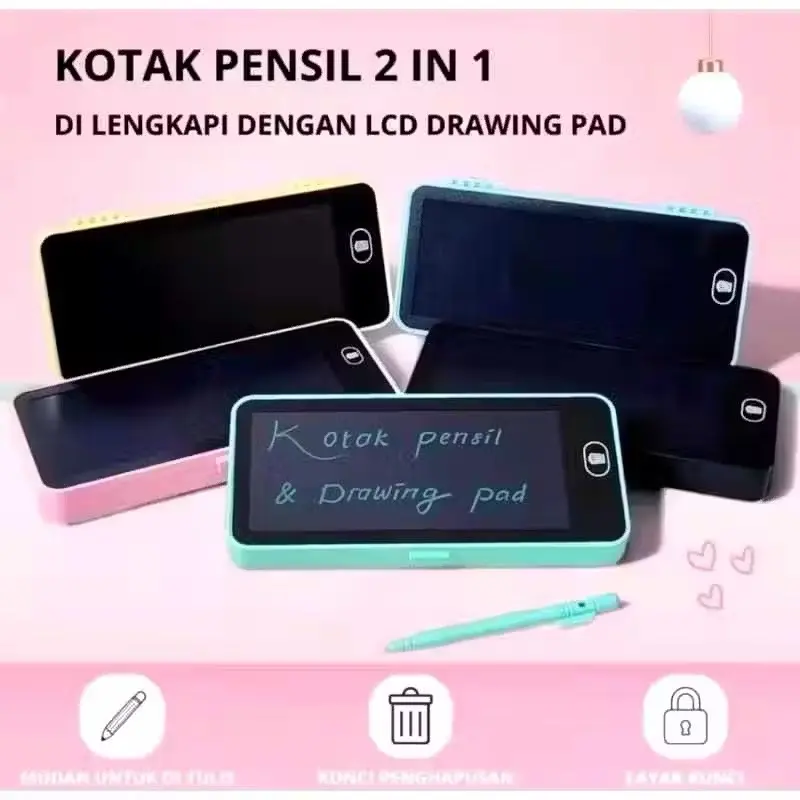 Kotak Pensil Digital Drawing Tablet Box Case Pencil Drawing Pad Edukasi 2in1 Mainan Tablet Gambar 1