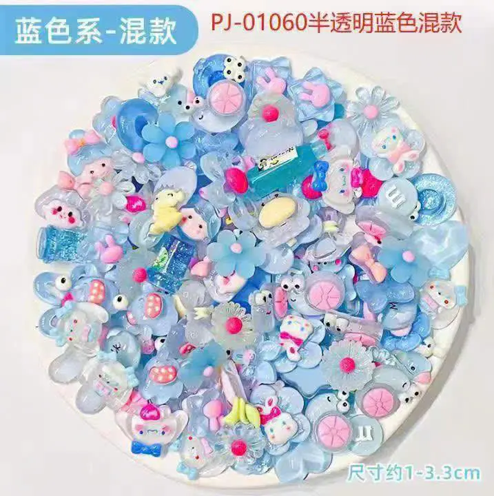Bộ Sticker nhựa phủ mạ kim - 3D-nhí-đá gắn dép siêu dễ thương gắn dép sục 7