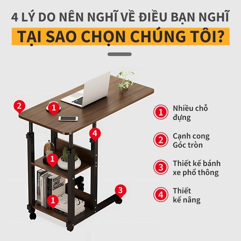 Bàn Làm Việc Bàn Học Thông Minh Đa Năng Bàn Nâng Hạ Chiều Cao Có Bánh Xe Di Chuyển Phù Hợp Mọi Không Gian 4