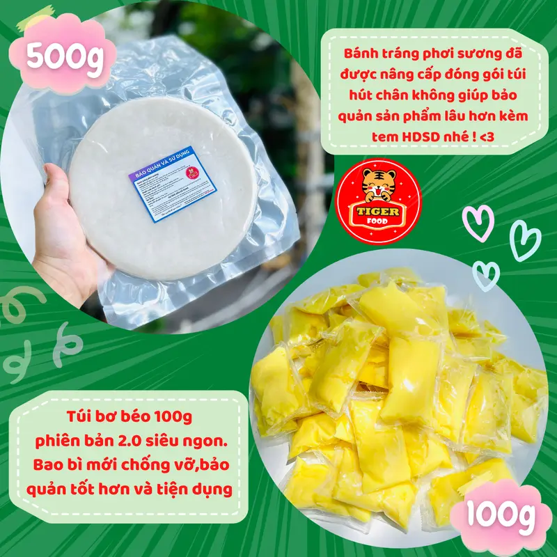 Bánh tráng phơi sương + Bơ béo + Muối tôm hành phi - TIGER FOOD - Tổng trọng lượng COMBO 1KG SIÊU NGON ăn đã cái nư banh  trang 5