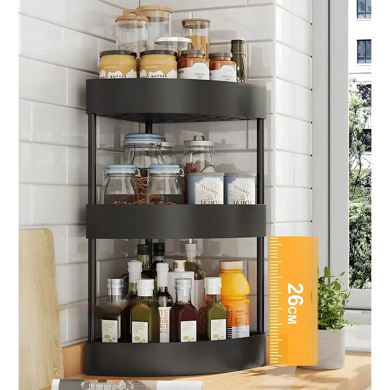 RAK SUDUT 3 SUSUN/RAK KOSMETIK/RAK DAPUR/// KODE 0806 1