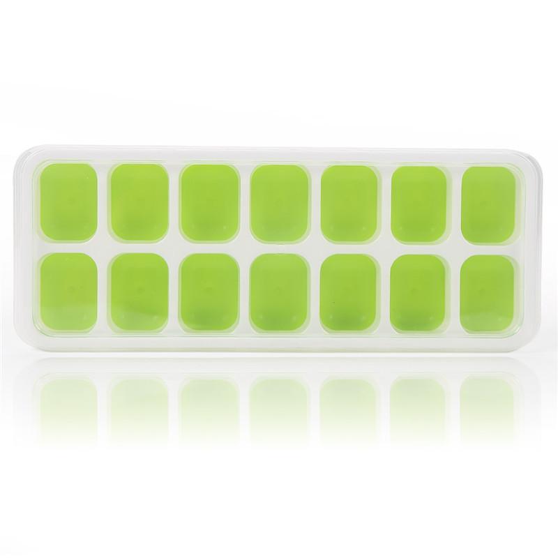 Silicone Lid Baby Food Container Homemade Ice Cubes Ice Tray Mold Food Grade Refrigerated Ice Film Mold 5