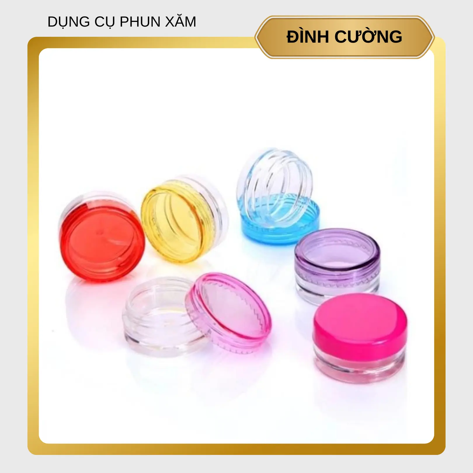 Hũ nhựa chiết 3g dùng để chiết mỹ phẩm, kem dưỡng - Đựng mực phun xăm