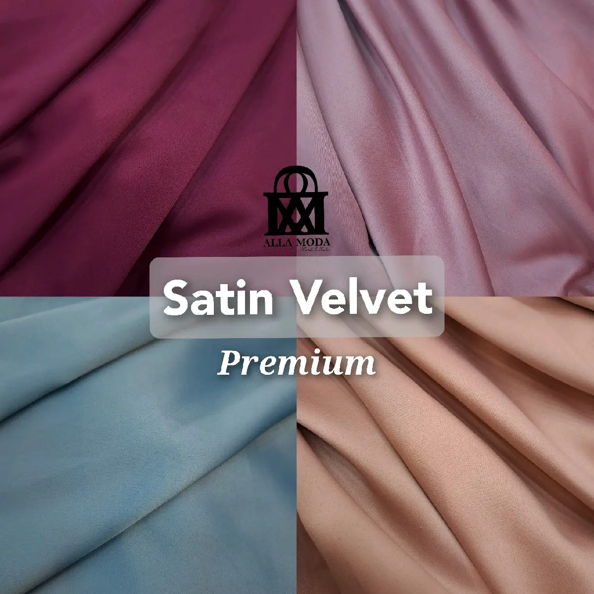 Kain Satin Velvet per 1 meter / Satin Premium Bridesmaid Meteran