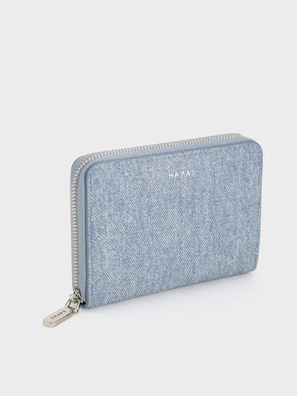 BST MỚI Denim In You Ví Nữ Vuông Khóa Bạc Sz 12 Hapas - VN231171 Jean Wallet Da Hình Chữ Nhật Nhung 6
