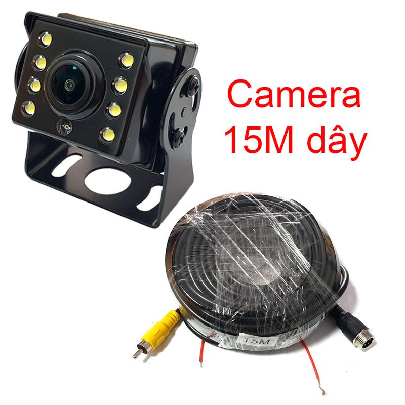 Camera lùi xe tải 12-24V AHD 1080P,8 led có cảm biến hồng ngoại quan sát ban đêm