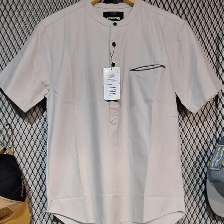 Baju Koko Pria Dewasa//Kemeja Koko Retama// Cotton AUDY Katun// Pondok Collection Muslim Panjang
