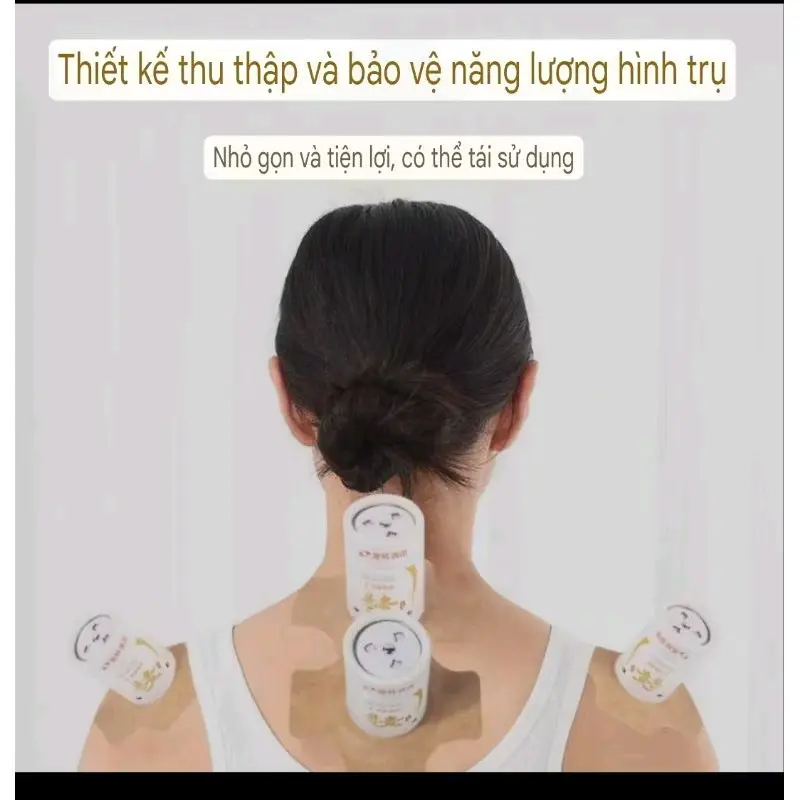 Hộp xông ngải cứu dán tái sử dụng nhiều lần, hơ, chườm ấm cứu mát xa châm cứu dùng với ngải cứu đoạn 6