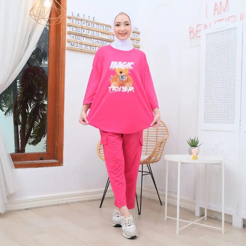 STELAN WANITA BEAR CELANA CARGO ONESET WANITA 3