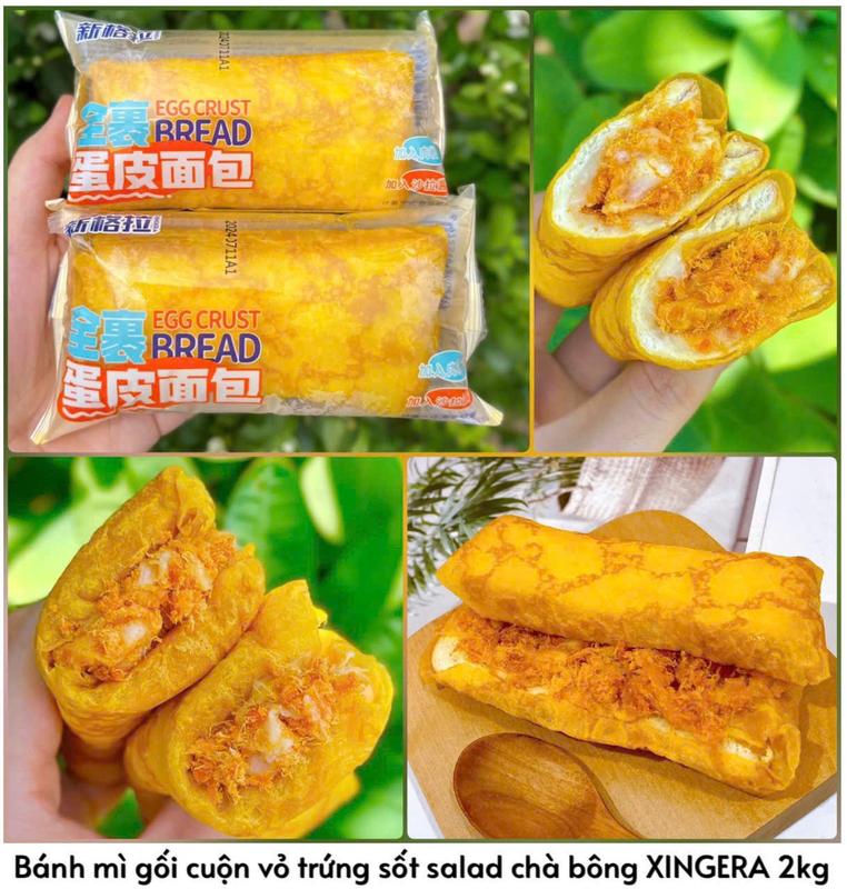 Combo 5 Bánh mì cuộn vỏ trứng chà bông sốt kem XINGERA. DATE tháng 12/2025 -Món Điểm Tâm Mới Đầy Dinh Dưỡng Cho Mọi Nhà - Snack, Ăn Vặt Food Thức Ăn Cake ăn vặt ngon rẻ food