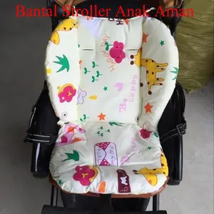 Bantal Kursi Stroller Bayi Bantal Sandaran Kursi Stroller Bayi Umum dan Kursi Tinggi Bayi Lapisan Bantal Lembut Katun Penutup Bantal Kursi Makan Pelindung