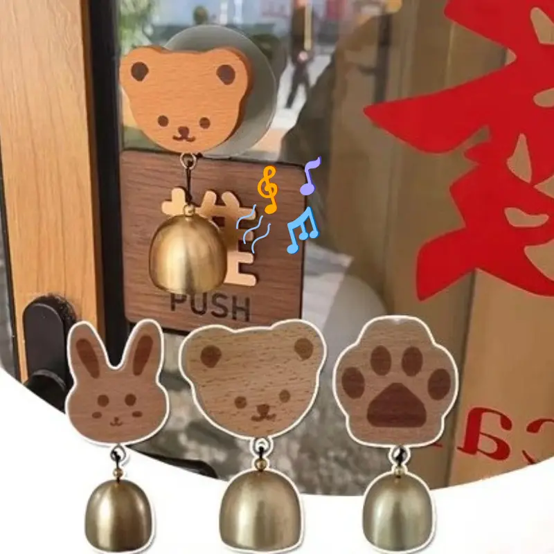 Lonceng Pintu Kuningan Bel Pintu Lonceng Bel Lonceng Pintu Lucu Gaya Jepang Bel Pintu Kayu Dekorasi Rumah Yard Garden Tubes Bells