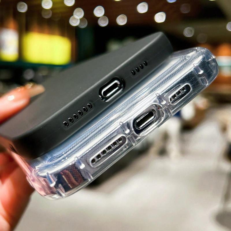 Solid Color Wave Design Phone Case, 3 Counts Anti-fall Fully Edged Mobile Phone Case, Shockproof Cases Cover Phone Cases for iPhone X 11 12 13 14 15 Pro Max iPhone 16 Series 6