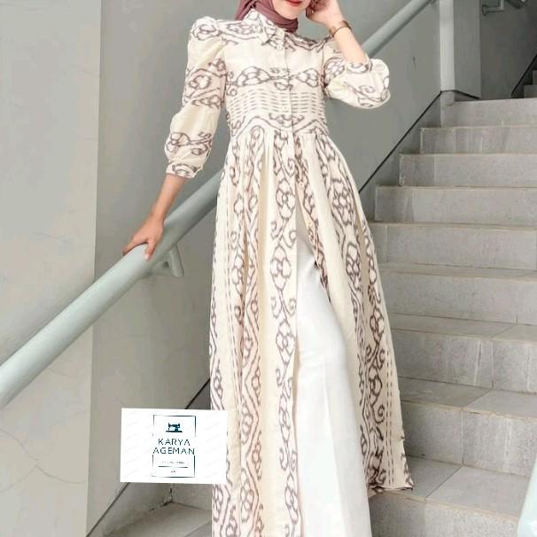 ALYSSA BROKEN WHITE 1 COUPLE / DRESS WANITA / KEMEJA PRIA / BAJU LEBARAN / BAJU KOMDANGAN 2