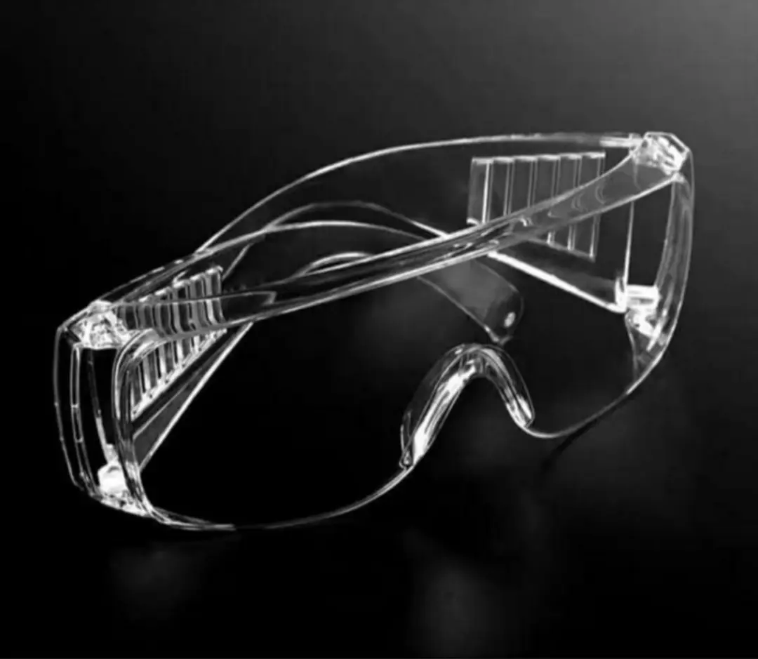 Kacamata safety glass putih transparan anti debu