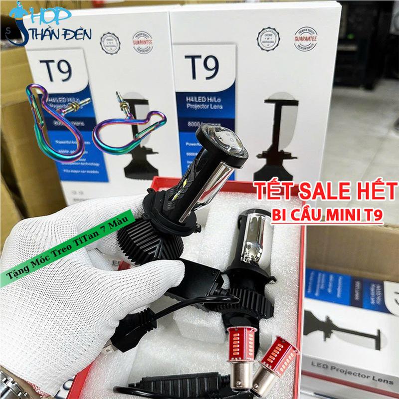 ( TẶNG MÓC TITAN KHÓA CÀI + HẬU AUDI VIP )Đèn Pha Bi Cầu Mini T9 H4 - Cắt Sáng Chống Chói Nét, Chân H4 Lắp Đặt Như Zin Cho Ô Tô - Xe Máy | dochoixemay,wave,sirius,ex,T9,ledbicau Phụ Tùng Kem