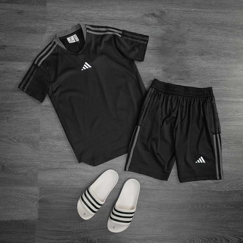 Bộ quần áo thể thao nam chất poly lạnh co giãn 4 chiều thấm hút mồ hôi Sport Chạy Bộ Tập Thể Dục Tập Thể Dục Tập Gym Thể Dục