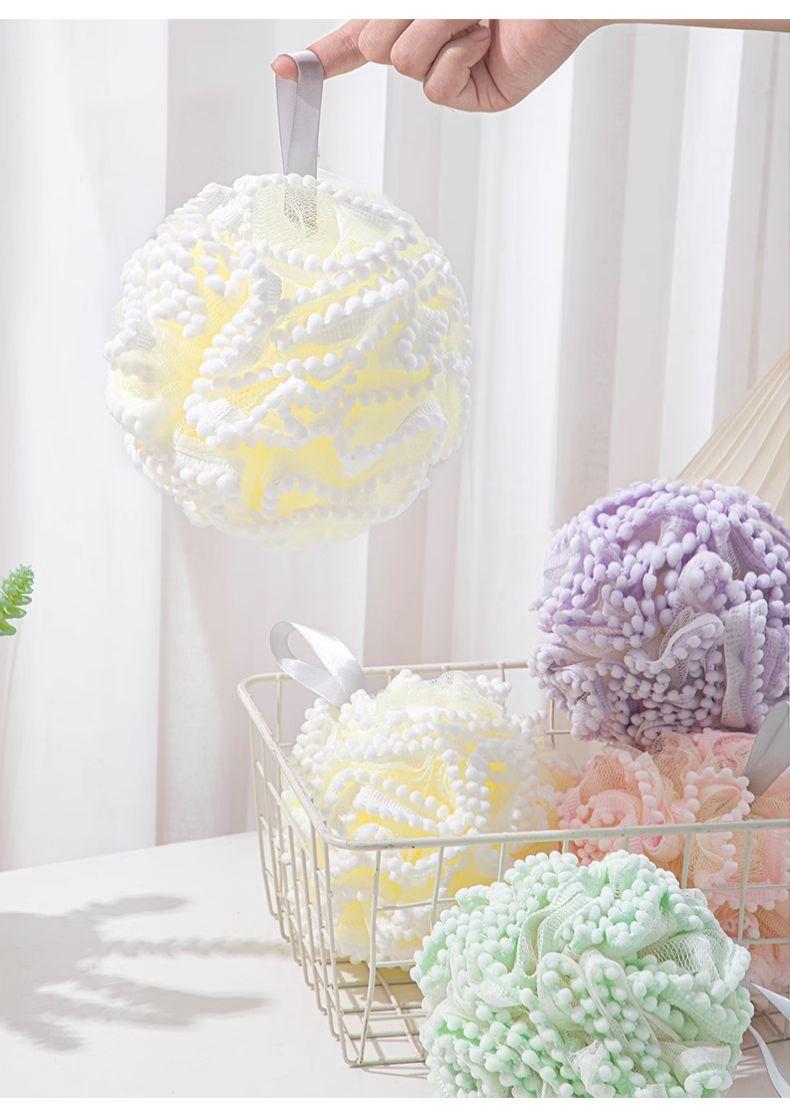 Product Introduction of [1300+ People Ordered Within a Week] Bath Ball Large Bath Flower Ball Soft Non-Flaking Bath Towel Shower Durable Back Scrubber Foaming Bath Bath Sponge Scrub Towel 14