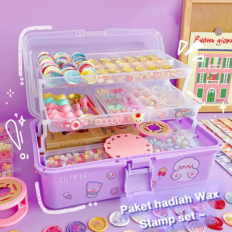 Set Cat Api Kepala: Kotak Alat Lengkap untuk Pemula dengan Partikel Lilin, Hadiah Kotak dengan Stiker Guka - Kreasi Menawan dengan Set Lengkap Cat Api Partikel Lilin Toys 2