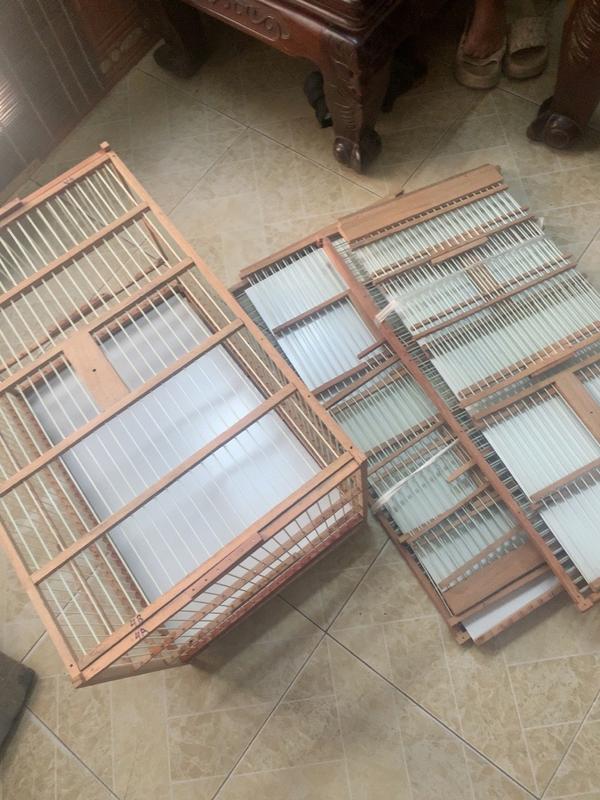 Lồng lực khung gỗ nan cáp quang tự ráp rộng 40cm dài 80cm bền bỉ