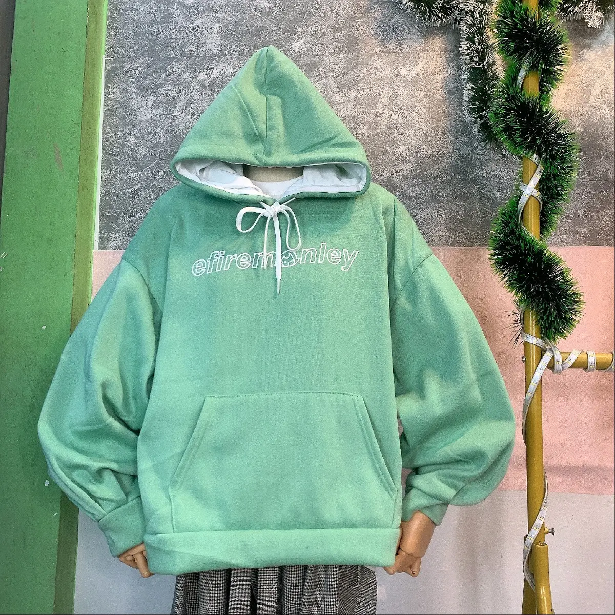 Áo khoác nỉ hoodie tay phồng nhiều nón 2 lớp Chất nỉ lót bông Nam Menswear Dài Tay Đen