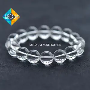 Manik Gelang Batu Natural Bening 8mm 10mm