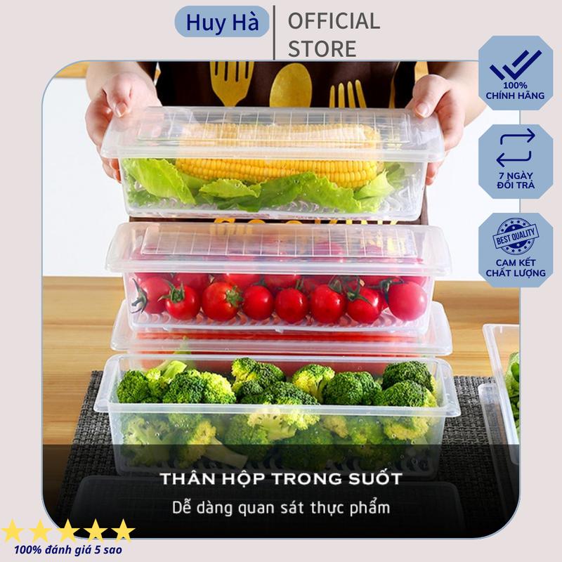 Product Introduction of Bộ hộp đựng thực phẩm lữu trữ thức ăn kèm khay hứng nước tiện lợi 6586 22