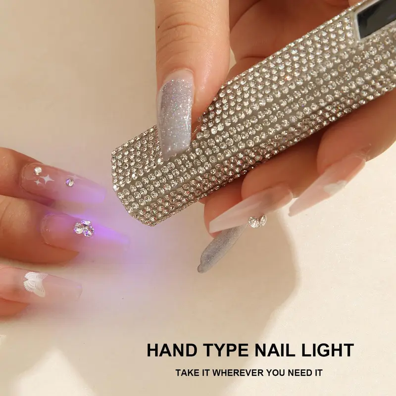 Portable UV LED Nail Lamp, Rechargeable Nail Art Light, Mini Nail Dryer Lamp, Professional Nail Art Tool for Women & Girls 3