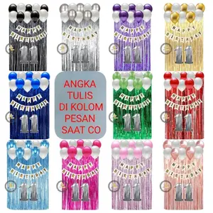 PAKET SET DEKORASI ULANG TAHUN/ HAPPY BIRTHDAY SL