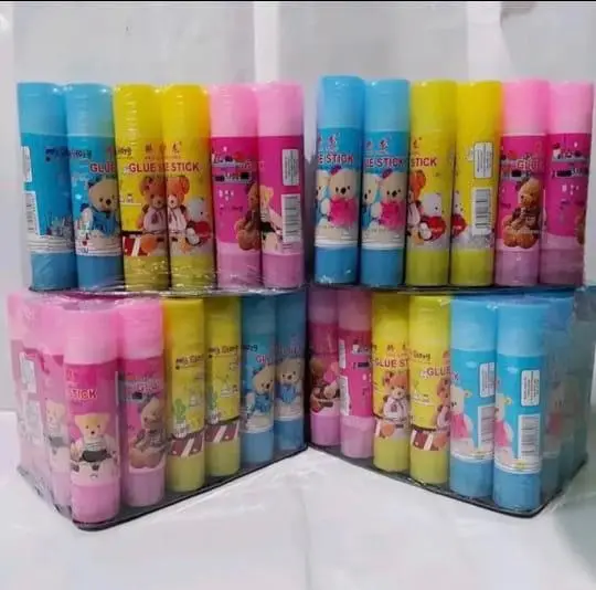 24 pcs/1 pak Lem Kertas/ GLUE STICK FANCY Karakter Murah Kantor 0