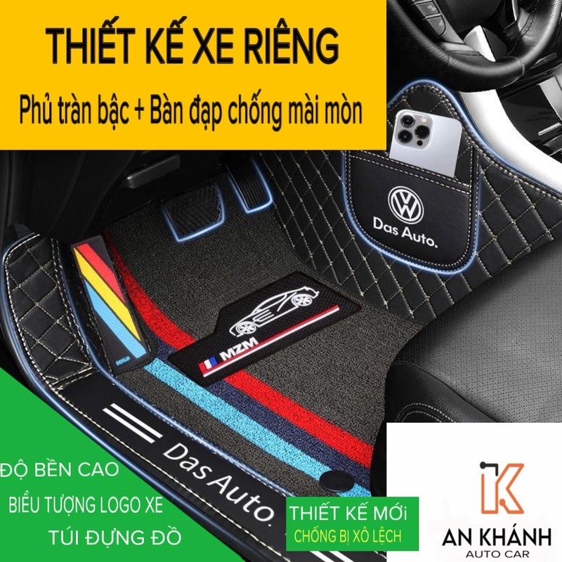 Thảm lót sàn Ô tô cho các dòng xe 5 - 7 chỗ ngồi- thiết kế riêng nhiều mẫu mã hơn-  Full tràn viền LOGO - Da 6D cao cấp + rối cước carbon cao cấp - Không mùi, Chống nước, Chống xước