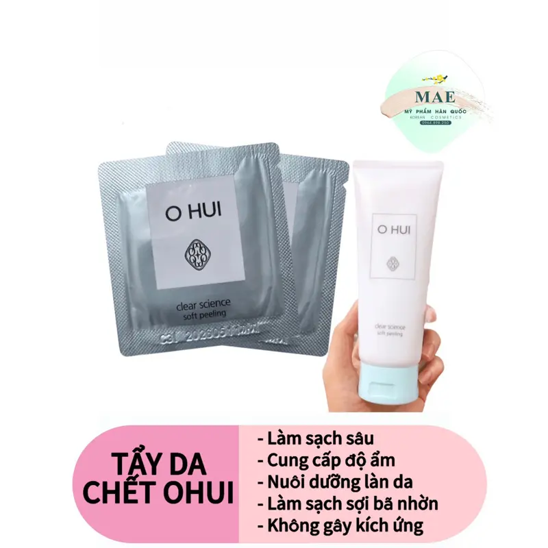 10 GÓI TẨY DA CHẾT SÁNG MỀM DA OHUI 1ML