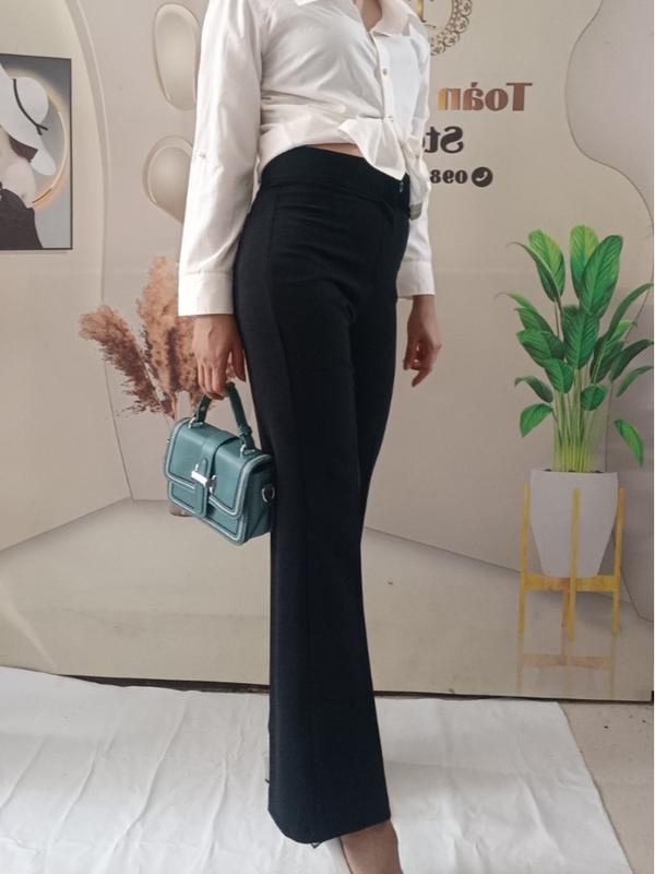 Quần xuông nữ dáng loe không túi Women Nhung 4