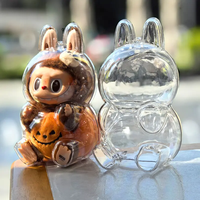 labubu Labubu's Weird Carnival pumpkin sitting party fully transparent acrylic protective case and doll clothes