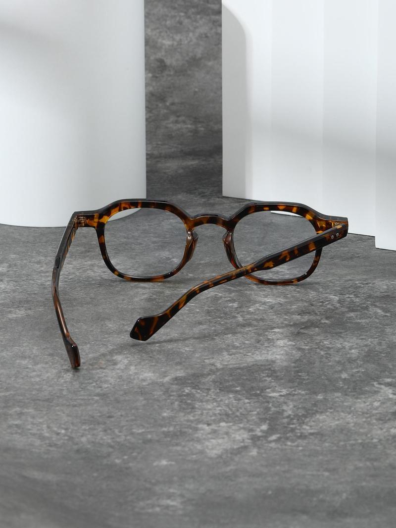 Product Introduction of Unisex Vintage Leopard Pattern Eyeglasses, Trendy Casual Eyeglasses for Everyday Use, Fashion Accessories for Outdoor Activities 3