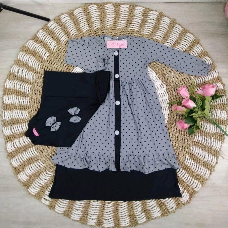 gamis anak perempuan polka gamis syari maxi plan original 1