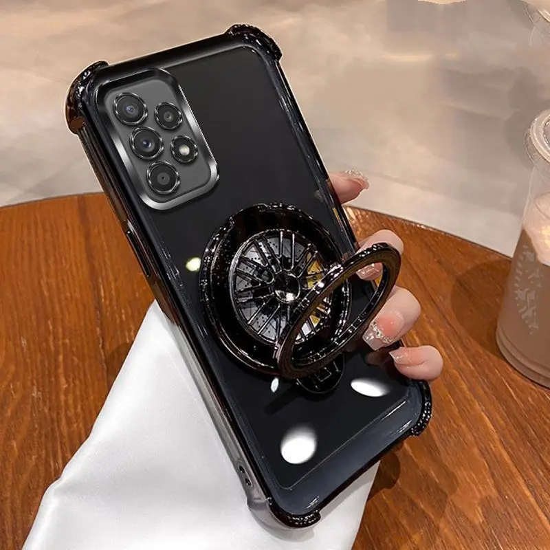 Casing For Samsung A13 A14 A12 M12 A22 A23 A24 A25 A32 4G 5G Phone Case Shockproof Protection Plating Magnetic Suction Full With Bracket Shell Cover