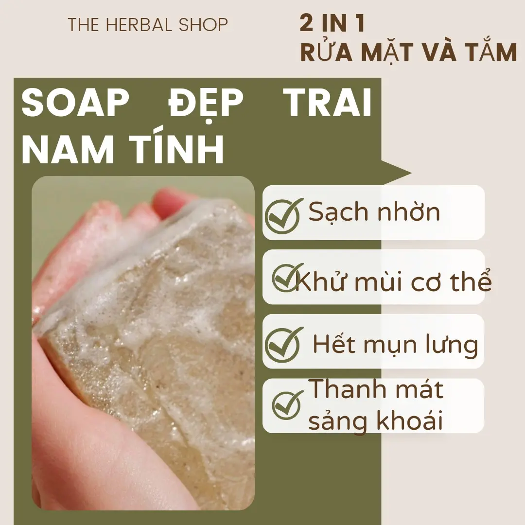 Xà phòng đẹp trai sạch nhờn sạch mụn tràm trà
