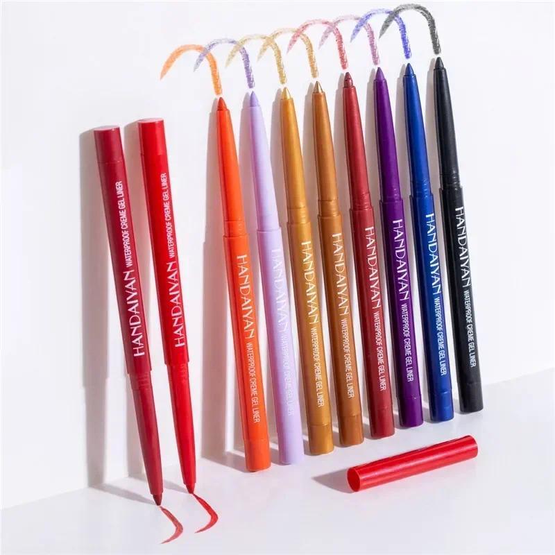 Product Introduction of Waterproof Pearlescent Matte Eyeliner Not Easy Pen Rotatable Eyeliner Long Lasting Eye Makeup Tools Korean Makeup Products Lipliner Eyeshadow 23