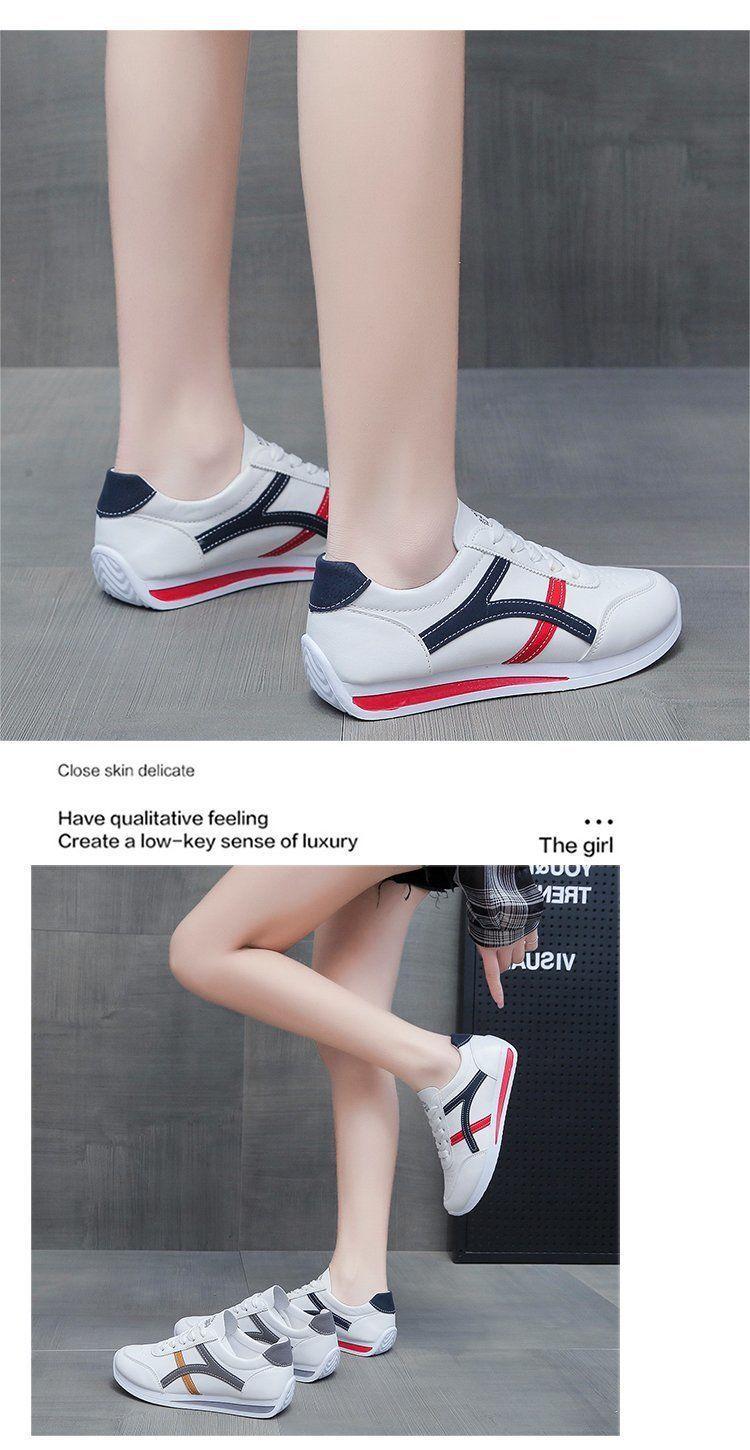 Product Introduction of Argan White Shoes for Women 2024 New Autumn Korean Style Versatile Students' Street Shot Sports Casual Flat Skateboard Shoes Women's Shoes 10