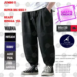 [SUPER BIG SIZE] Celana Panjang Training Joger Pria Wanita Termurah  [ Ukuran M sampai 7XL BIG JUMBO ] Olahraga
