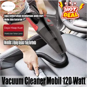 Vacuum Cleaner Mobil Alat Penyedot Debu 12V 120W 5 Nozzle Daya Hisap Kuat Vakum Cleaner Portable pembersih Interior Mobil Membersihkan